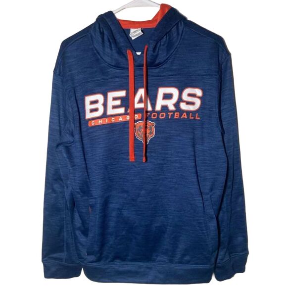 NFL Other - Chicago Bears Hoodie Medium Navy Orange Pullover NFL Football Sweatshirt NWOT
